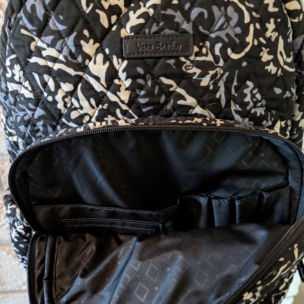 Vera Bradley Travel Set Essential Backpack & Hanging Travel Bag Paisley Noir - Picture 4 of 13